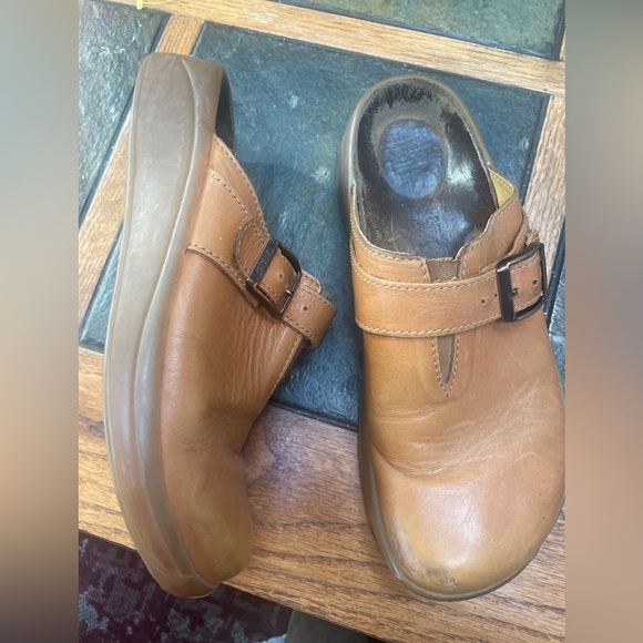 Birkenstock Tatami Mule Clogs with Buckle 41 Camel Leather Men’s 8 Ladies 10 - Picture 1 of 9